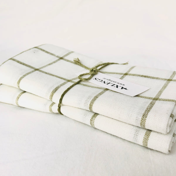 Axlings Linen Tea Towel "Köksruta", 2-pack. 2 options