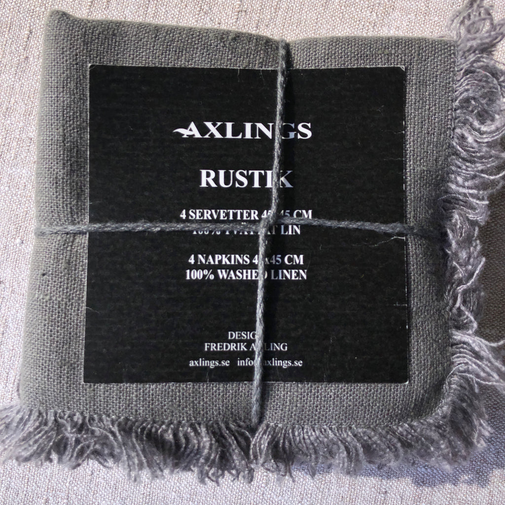 Axlings Linen Rustic Napkins. Set of 4