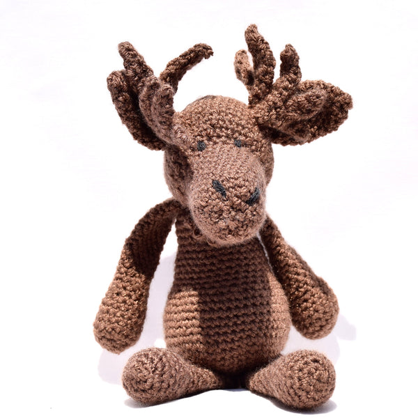 Hand Crochet Moose, brown