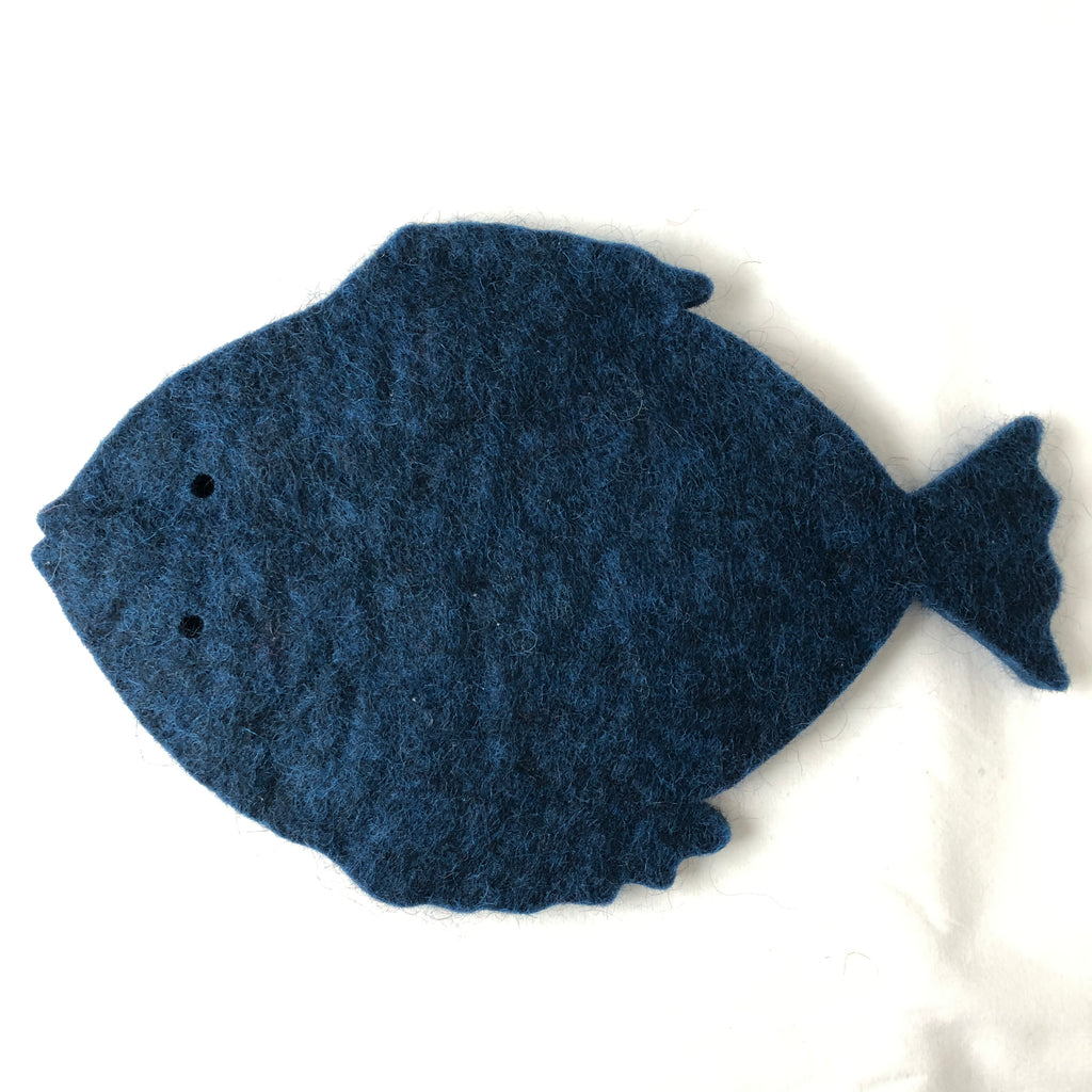Felted Wool Hot Pad, Flounder. More colors.