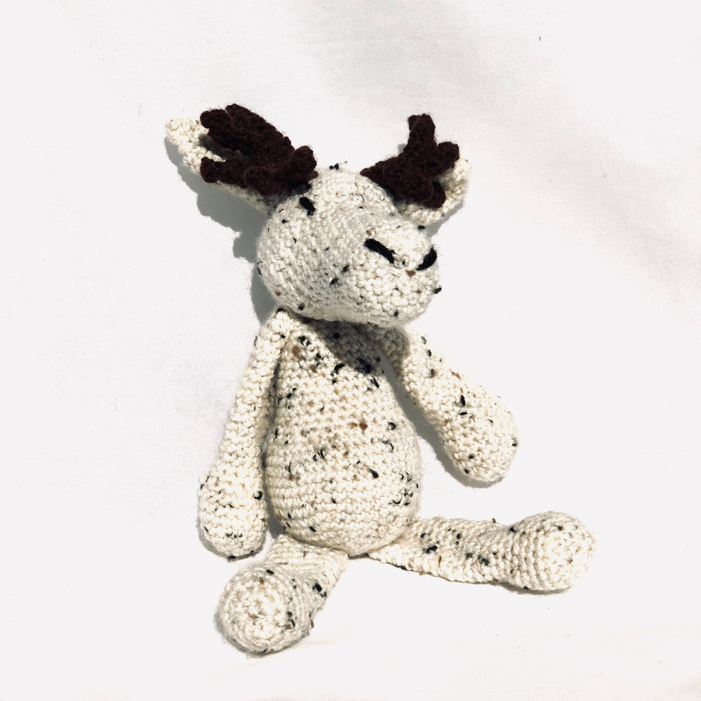 Hand Crochet Moose, grey
